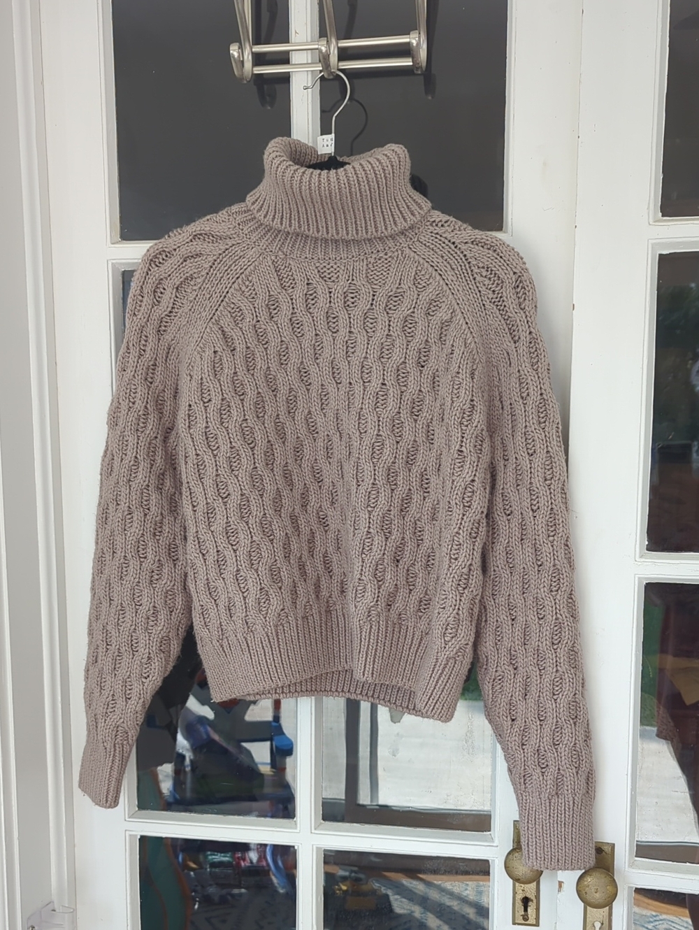 H&M Wool Blend Chunky Knit Sweater - Taupe